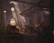 Fernand cormon An Iron Forge oil on canvas